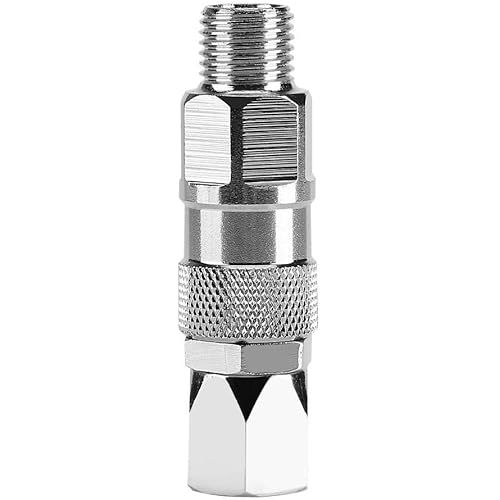 Paint Sprayer Airless Swivel Joint, 1/4-Inch 360 Degrees Rotate Stainless Steel Sprayer Joint High-Pressure Painting Supplies Airless Spray Gun Hose Swivel Joint for Paint Sprayers