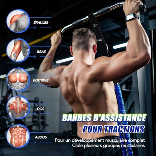 ALongSong Elastique Musculation Tractions avec 4 ou 5 Bandes Elastique – vue 7