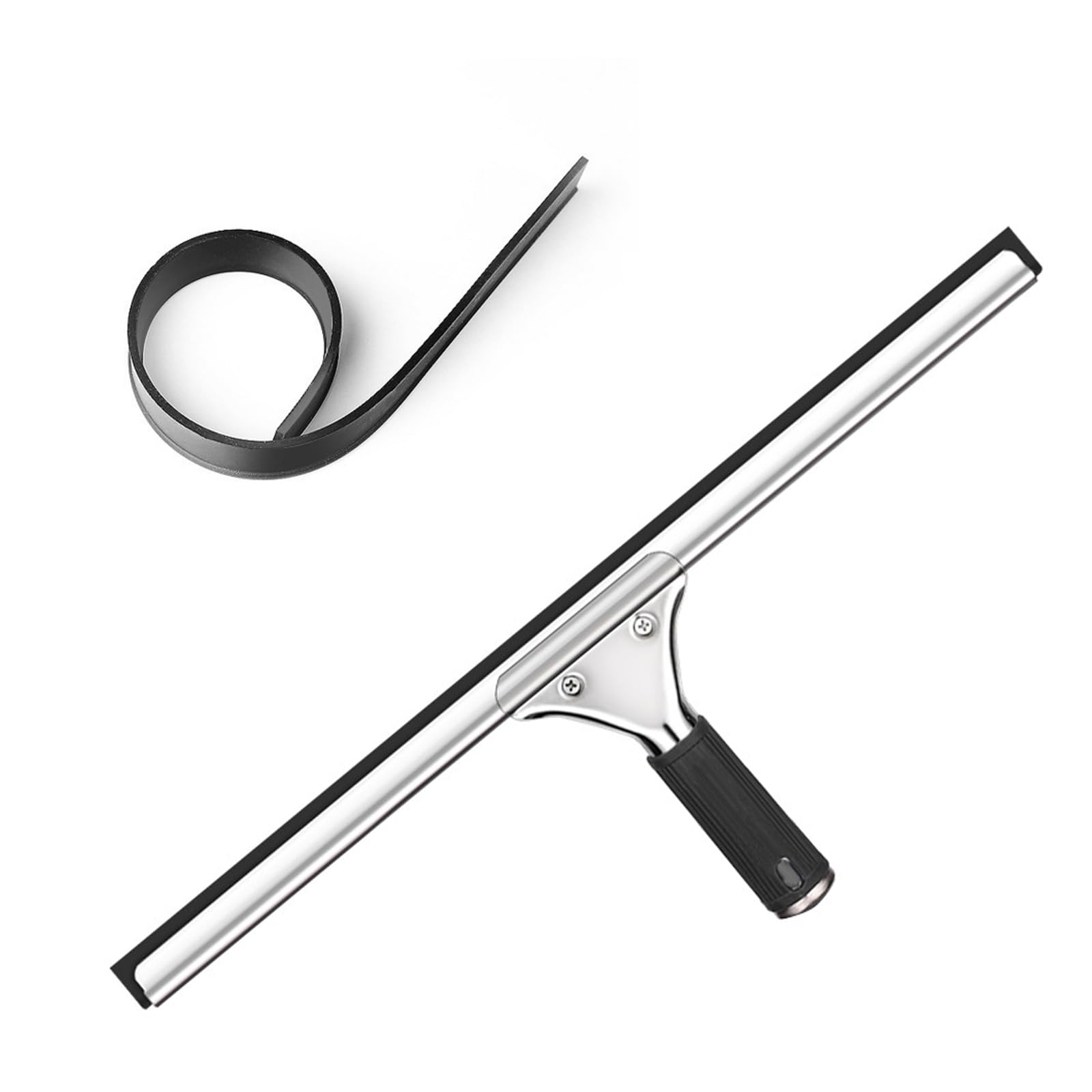 HARY 30cm Window Squeegee Stainless Cleaner Wiper for Streak-free Cleaning