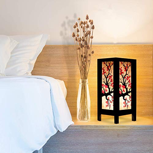 Red Berry Thailand Lanna Lamp SG_B00HUP898I_US Japanese Sakura/Cherry Blossom Lamp - Handmade Wood Table Lamp thumb #5