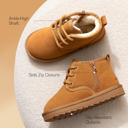 Dream Pairs Toddler Boots Kids Boys Girls Winter Zipper Warm Faux Fur Fuzzygo Kid'S Cozy Walking Ankle Boots,Size 6 Toddler,Chestnut,Sdsb2406K thumb #2