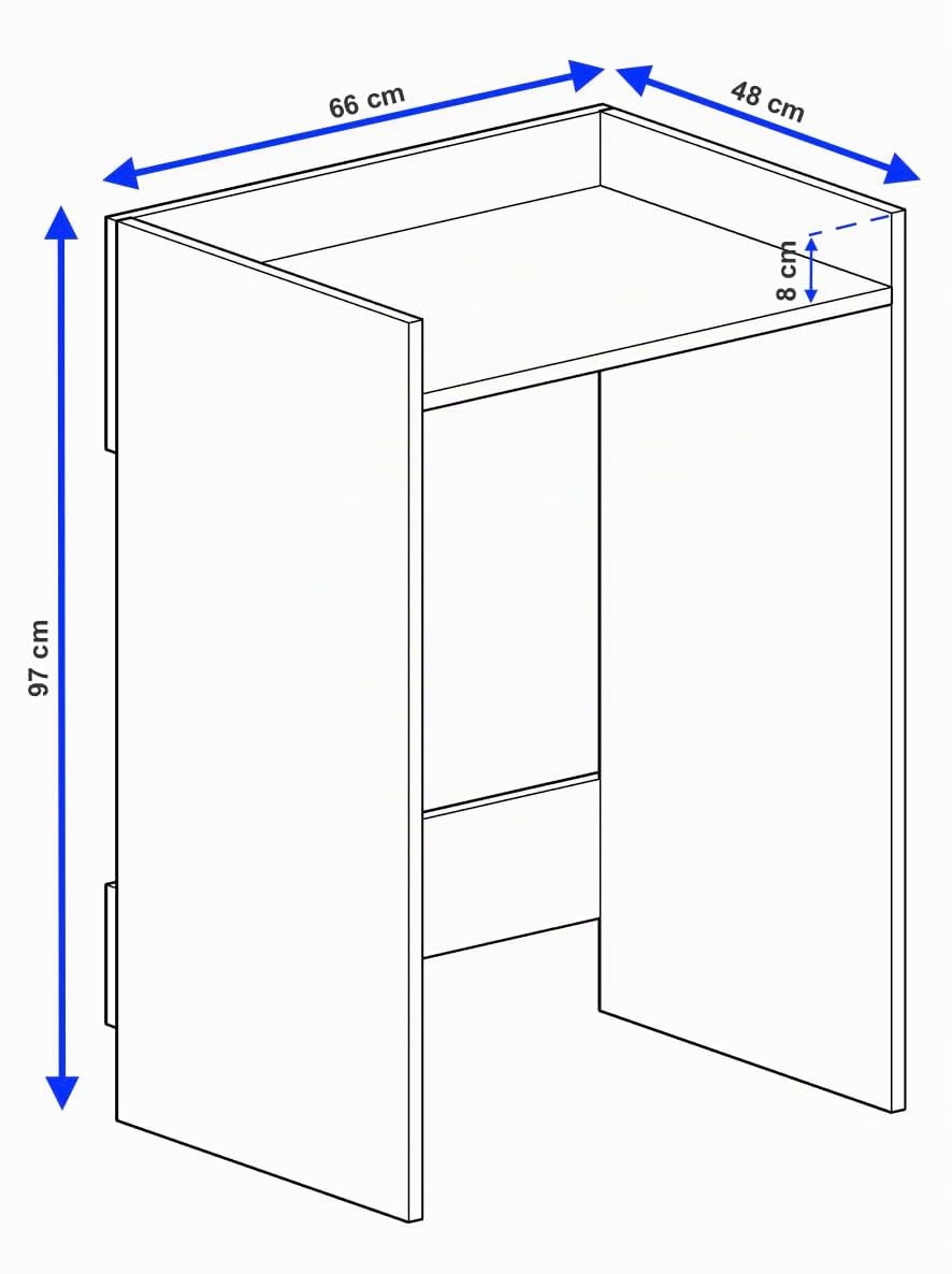 MRBLS - Mobile per lavatrice e asciugatrice, mobile per il bagno o la lavanderia, in diversi colori, 66 x 97 x 48 cm (retrò)