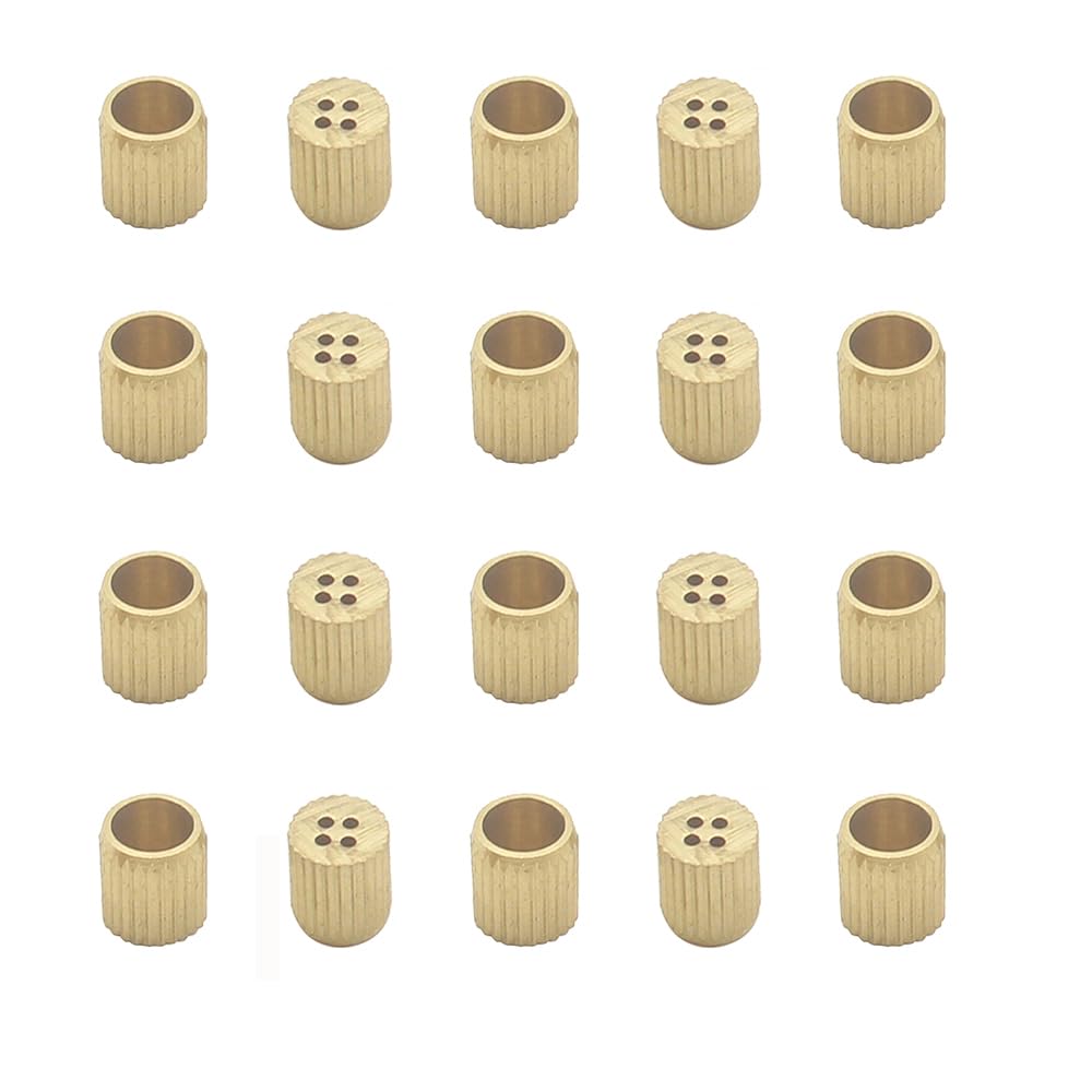 20pcs Hardware Mould Parts Brass Point Hole Core Box Vent, Height 6mm/ 0.24inch,Round Ventilation Granules Mould, Eyelet Ventilation Valve,Honeycomb Type Air Release Vent (Diameter 5mm/0.2inch)