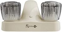 Vista 7 de Dura Faucet llave de lavabo de dos manijas, para baño de cámper, motorhomes, tráiler, Pergamino bisqué