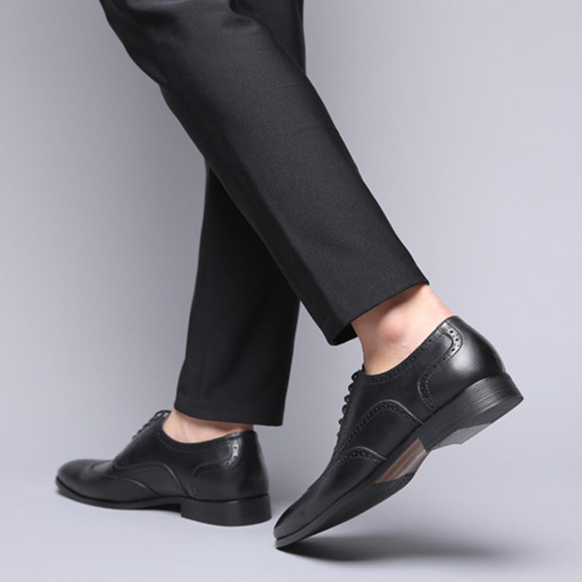 Scarpe Stringate Business Uomo Eleganti Brogue Oxford Classiche | Scarpe da formali PU antiscivolo, suola morbida per lavoro e uso ufficio