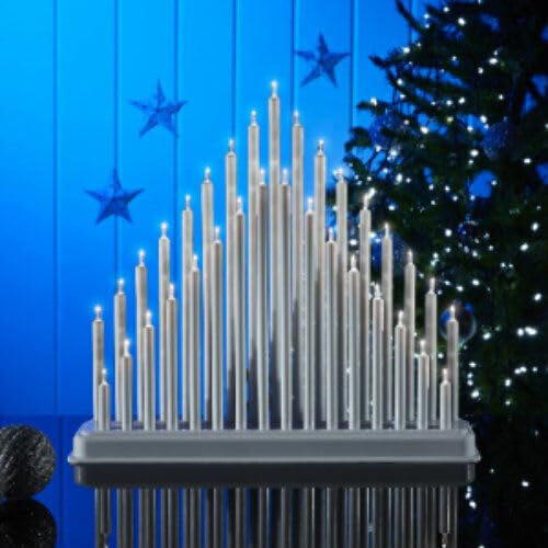 Marco Paul Christmas Lights Candle Bridge Tower Warm White Flameless Elegant Candles Home Window Decoration Table Mantelpiece Centrepiece Low Voltage Mains Powered Home Decor