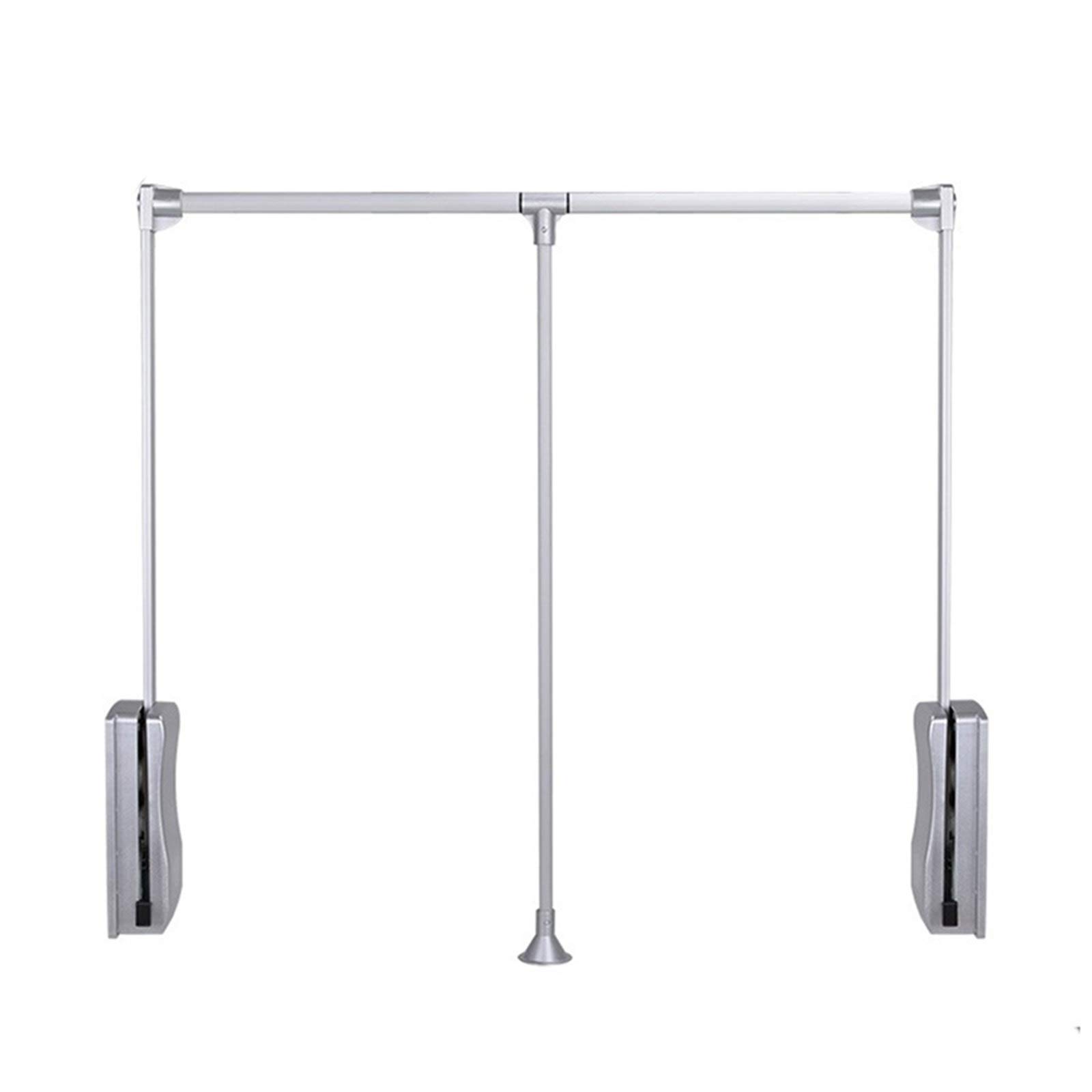 Adjuble Silver rozwijana szafa wisząca szyna, oszczędność miejsca ubrania Hanr, 540-1600 mm prowadnica do szafy, obsługuje 30 kg, idealna do sypialni nizat (rozmiar: 870-1100 mm)