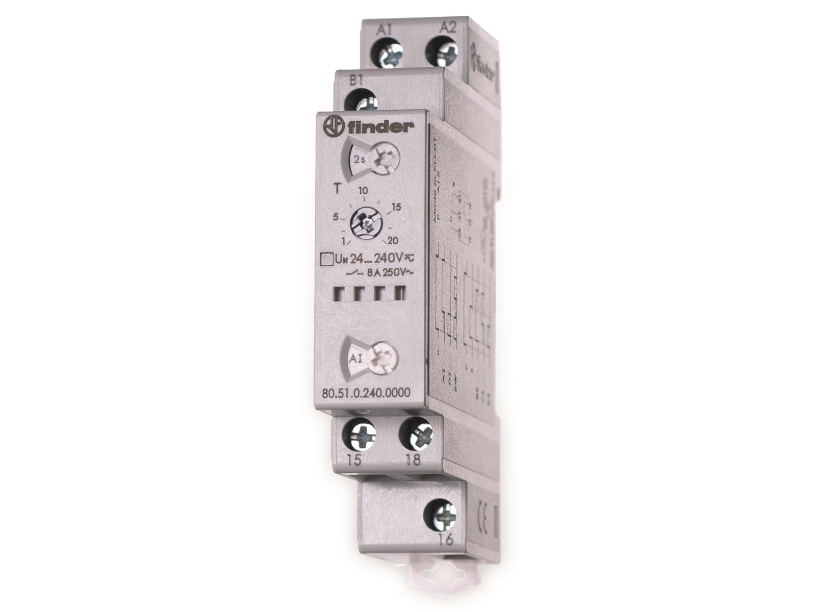 Finder Serie 80 - Modularer Timer, 1 Schaltkontakt, 240 V