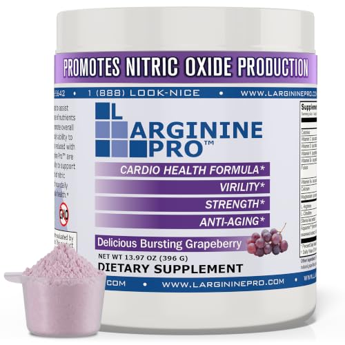L-Arginine Pro 5 500mg L Arginine + 1 100mg Citrulline | Nitric Oxide Booster |Supports Pre Workout Energy Blood Flow & Circulation Grape (30 Servings)