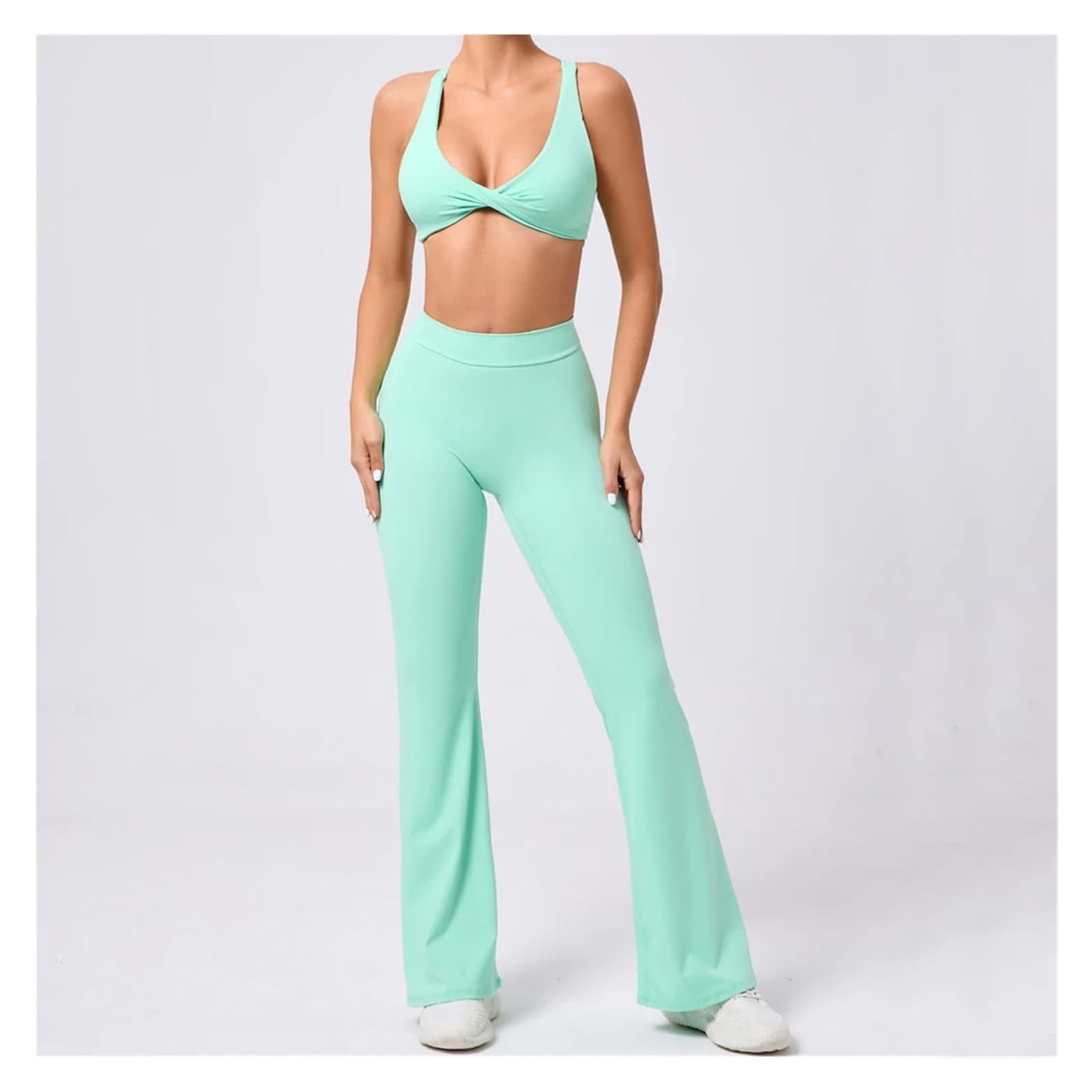 Leggings con Forma De V, Pantalones Yoga For Mujer, Cintura Alta Y Pierna Ancha para Yoga Fitness