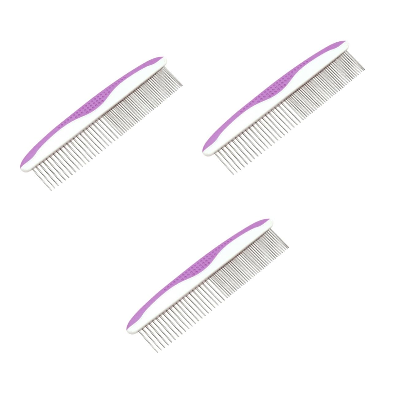 Beaupretty Lot De 3 Peignes De Toilettage Ronds En Acier Inoxydable (lot De 2) - Outil De Toilettage Pour Animaux De Compagnie
