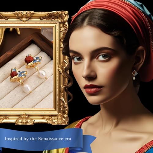 Florentine Muse Baroque Pearl Drop Earrings, Renaissance Inspired Romantic Jewelry with Real Freshwater Pearls, 14K Gold Plating & Hypoallergenic Sterling Silver Posts, Statement Earrings for Women2