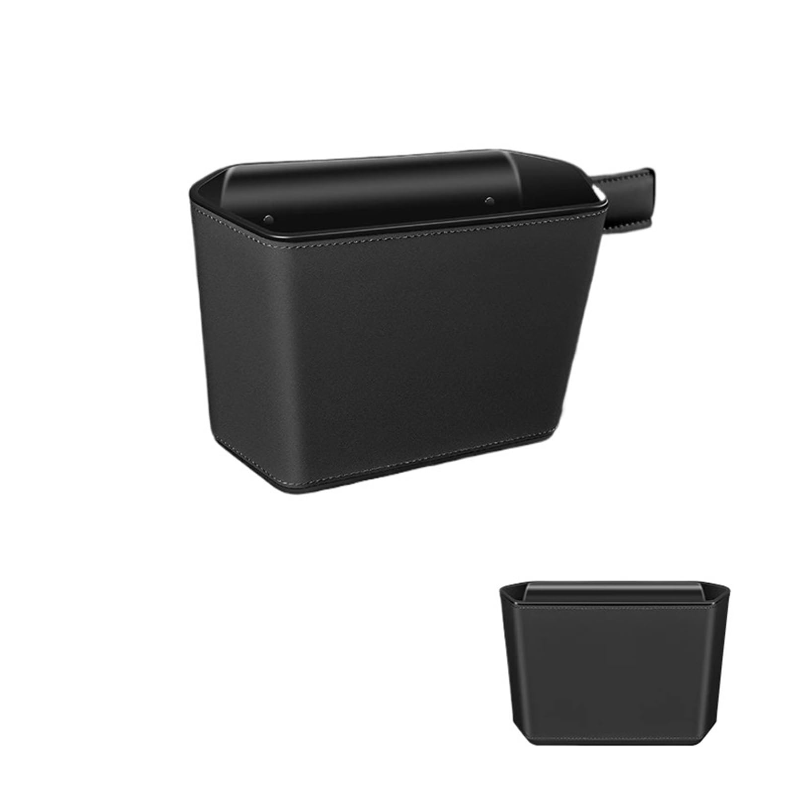 TNTGEBFVBG Car Bin Car Trash Can Automotive Door Storage Box Leather Seat Back Hanging Cup Umbrella Holder Paper Napkin Organizer Cars Rubbish Bins(Black)