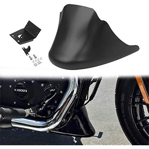 AQIMY Motorcycle Front Chin Spoiler Air Dam Fairing Cover with Mounting Bracket for Harley Sportster XL 883 1200 2004-2014 Cover