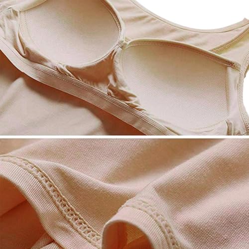 Image of Camisoles for Women with Built in Bra,Basic Yoga Top Layering Tank Top Padded Bra Undershirt(S-3XL)