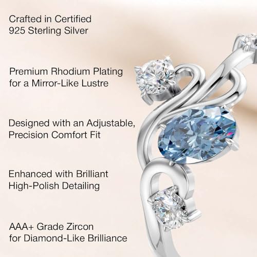 Image of Miss Highness 925 Silver Solitaire Adjustable Ring for Women & Girls | Trendy Design | Silver Jewellery With Authenticity Certificate | Gift for Girlfriend Wife | Casual Wear Ring
