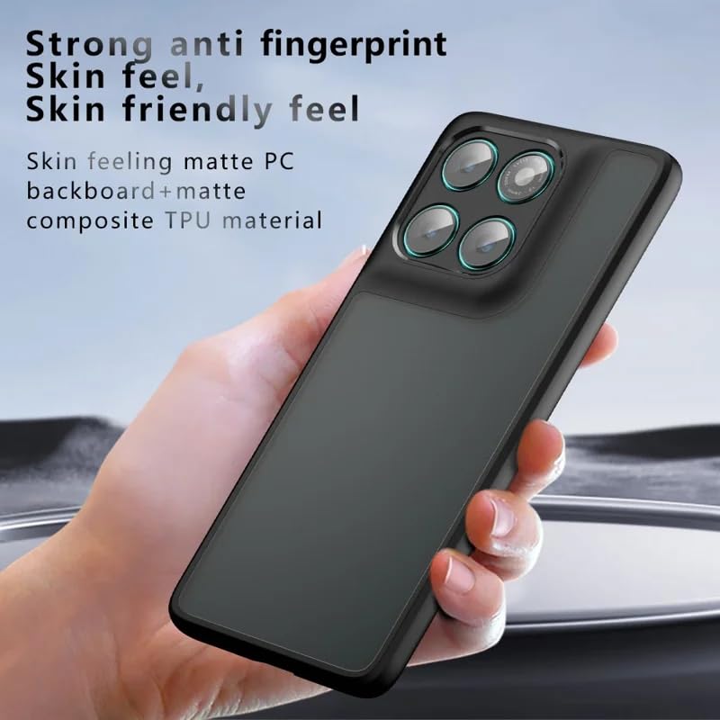 Image of Matte PC TPU Phone Case for Motorola Moto G57 Power 5G Black | Anti-Fingerprint, Micro Arc Edge, Never Turns Yellow, Comfortable Grip, Skin-Friendly Feel