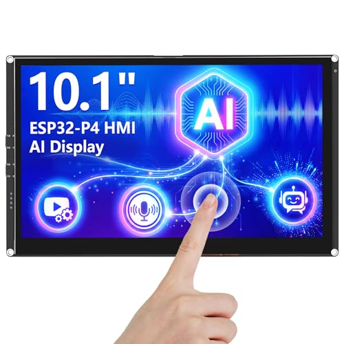 Image of ELECROW ESP32 Display 1024x600, 10.1 Inch HMI ESP32-P4 IPS Touch Screen, Support AI Speech Interaction, ESP32-P4 Dual-Core Processor, Up to 400MHz, Compatible with Arduino, ESP-IDF (Without Camera)