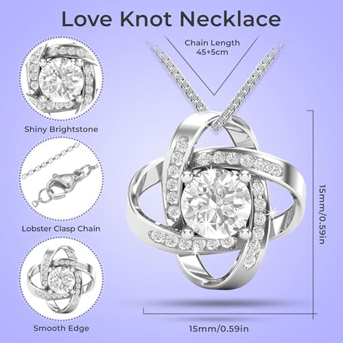 Present for Girls Necklace From Parent to Daughter Love Knot Jewelry Gift From Dad and Mom for Women2