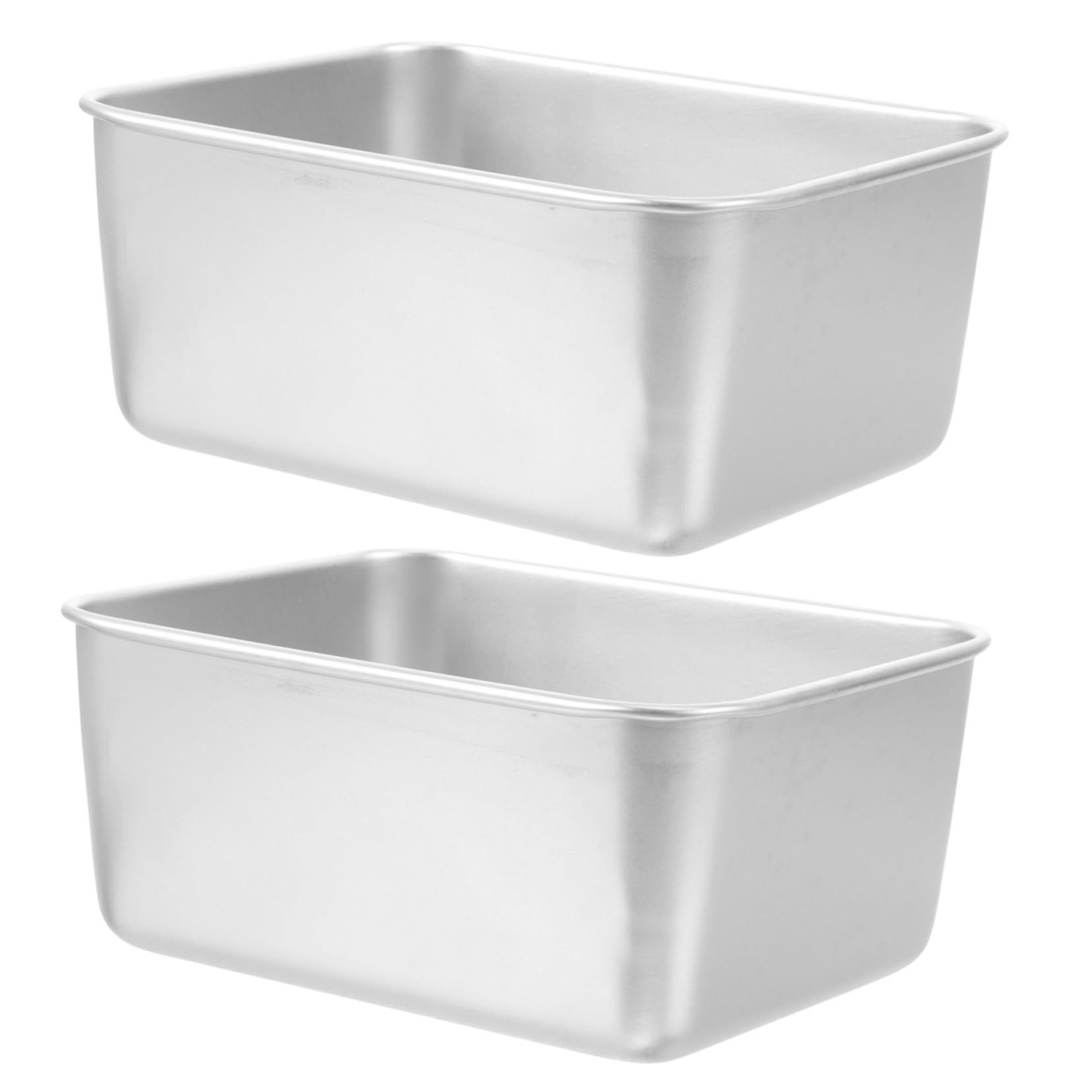 Yardwe 2pcs Portable Stainless Steel Lunch Bowls Rectangle Food Containers for Camping Outdoor Activities Leak Design Easy to Clean Material