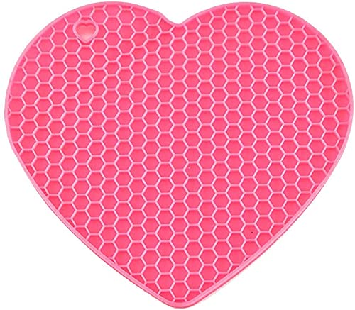 Image of Silicone Trivet for hot Dishes Pots and Pans Our Decorative Table Mats can be Used as Pot Holders and Oven Mitts Coasters Jar Openers (Pack of 4 Pink)