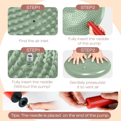 Image of Amylove 6 Pcs Wiggle Seat Inflated Wobble Cushion for Sensory Kid 13 Inch Balance Disc Kids Flexible Seating Exercise Sensory Pad Chair Cushion for Classroom Office School(Boho)