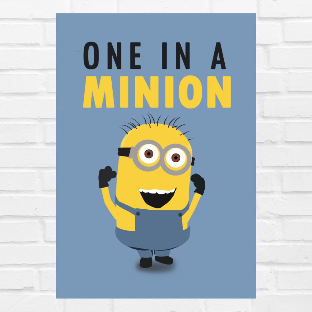 Good Hope Rolled One in A Minion Funny Humor Poster Cute Minion Cartoon Wall Art 12x18 Inch Print on 300 GSM Paper Funny Kids Room Decor Wall Decor Home Decoration Motivational Poster for Home, Nursery, Playroom