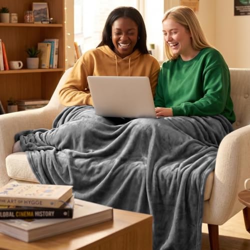 Image of Utopia Bedding Ultra Soft Fleece Bed Blanket Twin XL Size Grey (90x76 Inch)