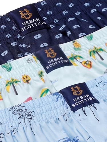 Image of Urban Scottish Ultra-Comfortable Men's Boxer Pants - 100% Cotton Material with A Stylish Print - Soft and Stretchy Elastic Waist Band - Dynamic Movement and Hardwearing Stitching - Breathable with A Gentle Snug Fit