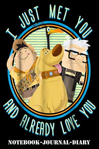Pixar Up I Met You and Love You Graphic Blank Lined Notebook. 120 Pages 6x9 Original appreciation gift for married couples to write in. Unique ...