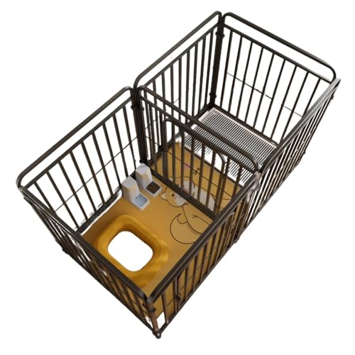 AOUGNペットサークル 犬、接続式 、スナップオン接続、角パイプ補強、 頑丈で安定感があります、簡単組み立て 、工具不要、 折りたたみ、室内 屋外 (7枚:120×60×60cm,ブラック)