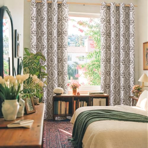 Amazon – YoungsTex 2-Panel Brown Floral Linen-Blend Curtains - $11.98– - image 3