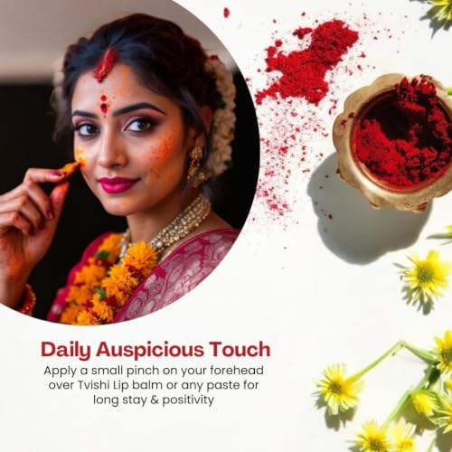 Image of Thazampoo Kumkum | Organic Maroon Bindi Powder for Women | Kumkum for Pooja | Organic Sindoor Powder | Non-Staining Aromatic Formula (maroon, 50 g)