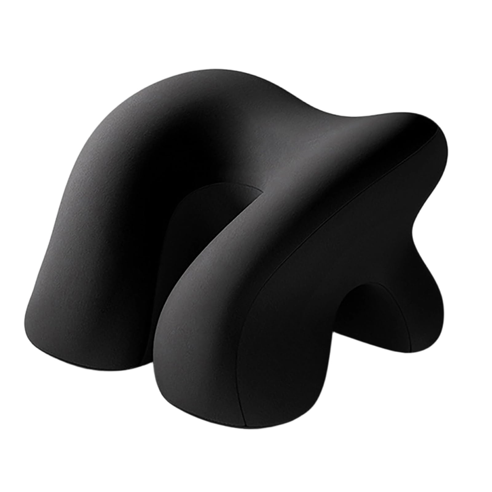 newuzis Ergonomic Desk Nap Pillow With Arm Hole – Memory Foam Lunch Break Support Pillow For Office, Classroom, Travel, Washable Cover – Prevents Arm Numbness, Curved Surface Black