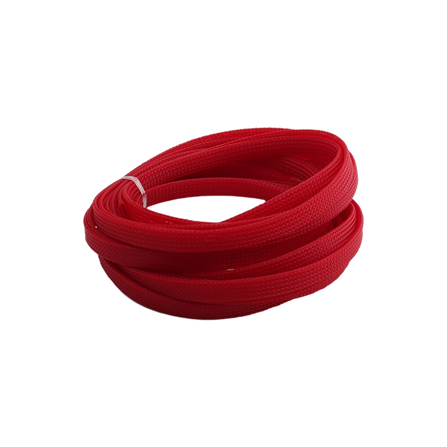Othmro 5m/16.4ft PET Expandable Braid Cable Sleeving Flexible Wire Mesh Sleeve Red,for TV Audio PC Cords from Pets Chewing & Tearing