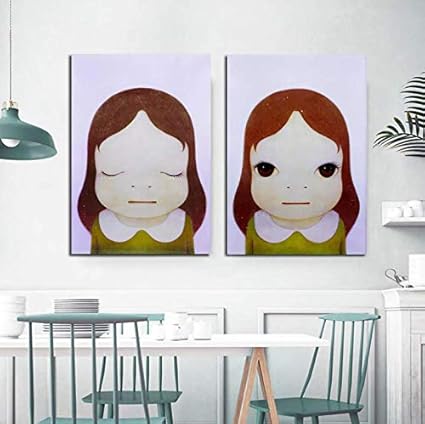 Amazon Co Jp Cosmic Girl Eyes Wide Open Close 2枚セット 大型サイズあり 奈良美智 Yoshitomo Nara 少女 Girl アート キャンバス ポスター インテリア 美術品 絵画 70 100cm 2枚セット ホビー 通販