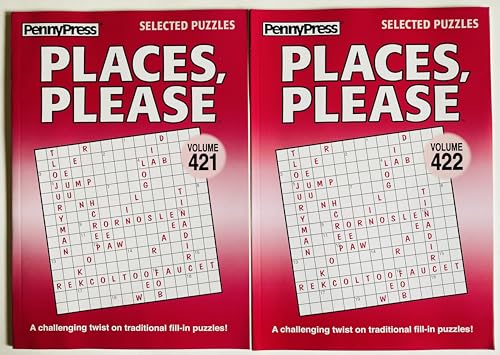 Volumes 421 and 422 of The Places Please Puzzles from The Penny Press Selected Puzzles Series Variety
