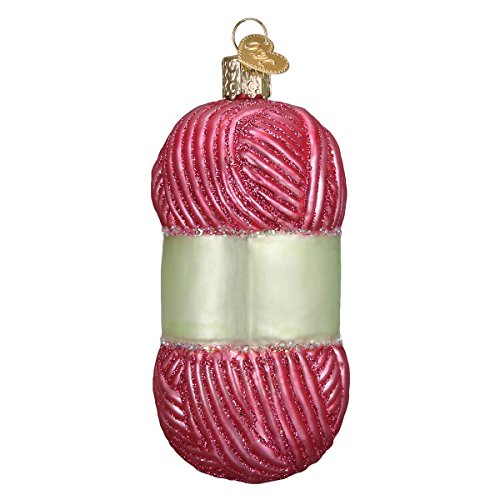 Old World Christmas Hobbies Gifts Glass Blown Ornaments for Christmas Tree Knitting Yarn, Pink, 3.75 Inches - Image 3