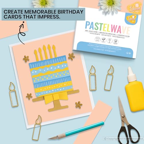 Image of Lakeer A4 Pastel Color Paper- Pastel Cream Colour, Pack of 50 Sheets | 150 GSM Thick for Arts and Crafts, Printing, DIY Projects, Etc