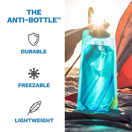 Vapur Element Flexible Water Bottle - With Carabiner, .70 Liter (23 Oz) - Water Blue #TOP2