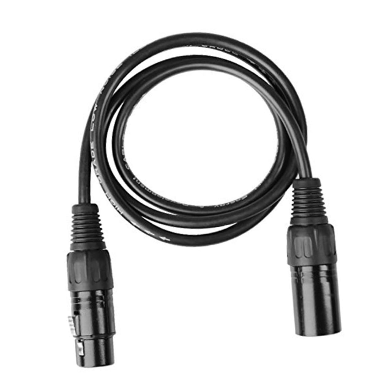 Dmx Kabel 4 Stück 3-polig Xlr Stecker Buchse Schwarz ABS für Licht