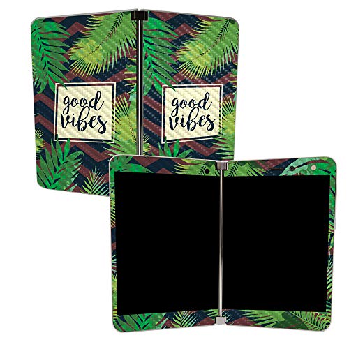 Image of MightySkins Carbon Fiber Skin for Microsoft Surface Duo - Vibes | Protective, Durable Textured Carbon Fiber Finish | Easy to Apply, Remove, and Change Styles | Made in The USA