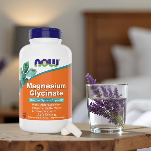 Now Foods Magnesium Glycinate, 240 Tablets - Supports Healthy Muscle and Nerve Functions - Non-GMO - Image 5