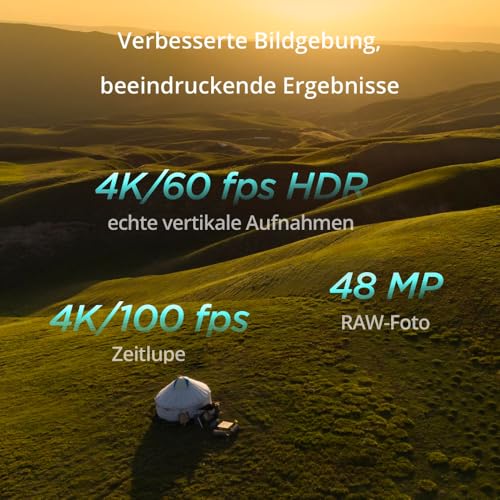 DJI Mini 4 Pro (DJI RC-N2 Fernsteuerung), faltbare Mini-Drohne mit 4K HDR-Videokamera für Erwachsene, unter 249 g, 34 Minuten Flugzeit, 20 km max. Video-Übertragungsreichweite, C0 – Bild 4