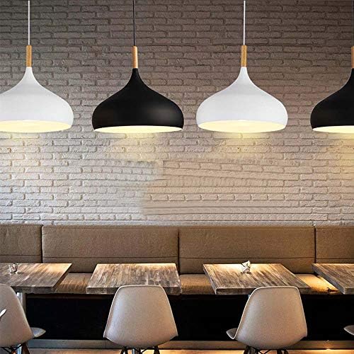 Mengjay Vintage Industrial Modern Metal Ceiling Light Fitting Light Fixture Retro Lamp Restaurant Lighting Kitchen Island Loft Bedroom E27,White
