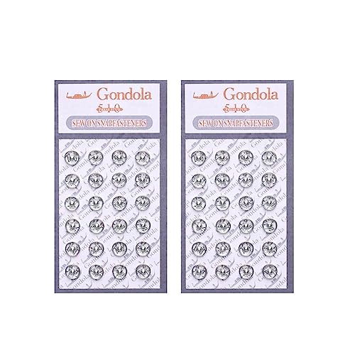 generic - 48Pcs Metal Fastener Buttons Mini Sew-on Snap Buttons Press Studs Button for DIY Doll Clothes, Clothing Sewing Accessories(6mm,Silver)
