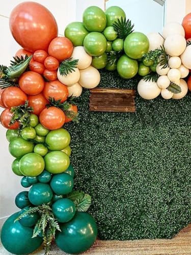 Image of Dinosaur Balloon Arch Kit, Retro Green Orange Brown Garland Balloon