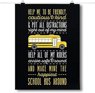 Inspired Posters - School Bus Driver Prayer - Black Decorative Wall Art Poster - Modern Home Decor - Motivational Posters - UV Print 8x10 Poster