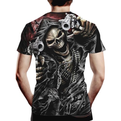 Skull Fashion Design 3D Print Adults Unisex Comfrotable T-Shirt3
