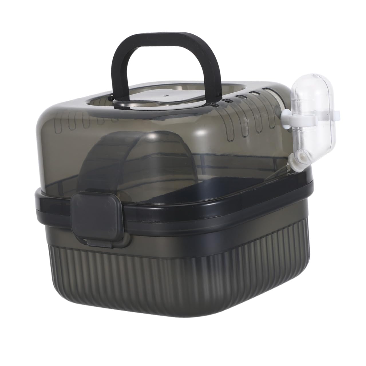 Trasportino per Piccoli Animali Domestici Box Portatile in Trasparente Trasportino Doppio Strato per Criceti Porcellini d Furetti Impugnatura da Viaggio Prese d Aria Ampie Fondo
